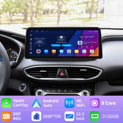 12.3'' Android 13 for Hyundai Santa FE 2019~22 Car Stereo Radio GPS NAVI Carplay