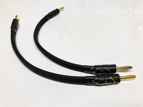 Audiophile Speaker Bi-Wire Jumper Wire OFC Banana/Spade Gold USA 9AWG MUSCULAR - Picture 10 of 11