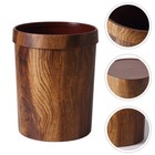  Wood Waste Paper Bin Small Wooden with Lid Retro Trash Can Stylish