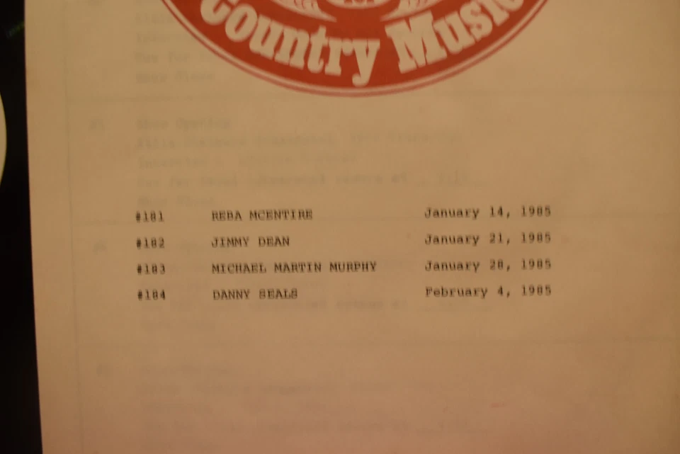 RALPH EMERY INTERVIEWS "TAKE FIVE" RADIO SHOW James Dean/Reba/Dan Seals/M.Murph - Image 2 of 4