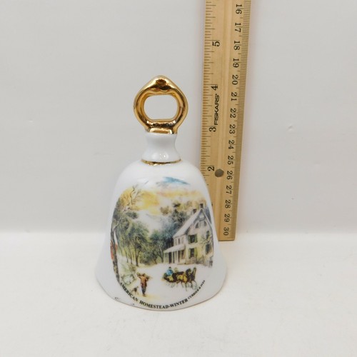 De colección The American Historical Society Currier & Ives Four Seasons Bell1995 Limited - Imagen 11 de 11