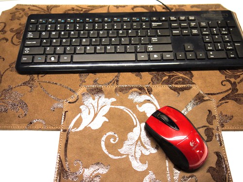 Mouse pad & Key board set. Leather Unique Design - Picture 4 of 5