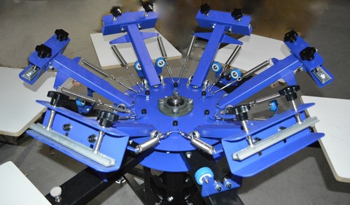 6 Color 6 Station Silk Screen Printing Machine Press Shirt Printer Double Rotary - Picture 7 of 8