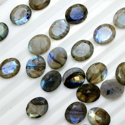9x7mm Oval Cut Labradorite gray color Loose Gemstone for sale Wholesale lots - Picture 5 of 6