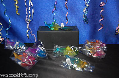 8 Neon Shark Keychains Light Up Sharks Party Favors Bright Shiny Colors 