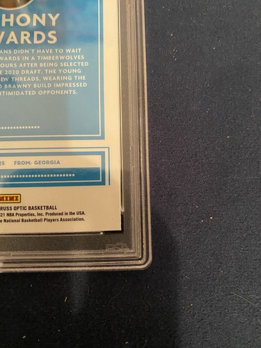 2020-21 Donruss Optic PSA 9 Rated Rookie Holo Prizm #151 Anthony Edwards (RC) 🔥 - Picture 10 of 12
