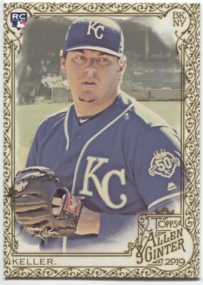 BRAD KELLER RC 2019 Allen & Ginter GOLD BORDER Hot Box -KANSAS CITY ROYALS- #197