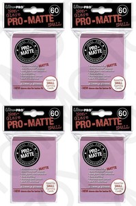 240-4pk-Ultra-Pro-Pro-Matte-Small-Mini-Deck-Protector-Card-Game-Sleeves-Pink