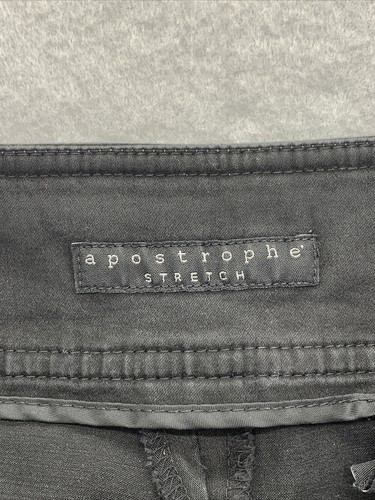 Apostrophe Women's Pants Size 10 Black Boot Wide Leg Flat Front Casual - Picture 15 of 16