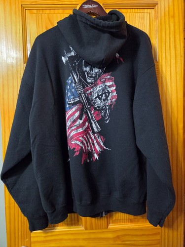 Sons of Anarchy Gun Skull Logo Hoodie Jacke Herren 2XL American Moto Rock XXL - Bild 8 von 8