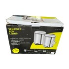 Sensible EKO Living Stainless Brushed Step Trash Can Soft Close 8 Liter 2 PK NIB