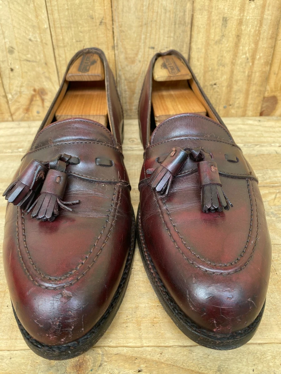 Alden 693 Burgundy Calfskin Leather Tassel Loafers Men’s Shoes Size:- 11 A\C