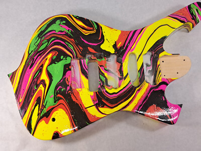 Swirled Basswood Fireman HSH guitar body fits Ibanez (tm) 6 string