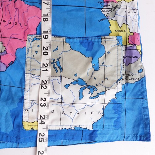 Vintage 80s Miss James Sir Womens World Map All Over Print Globe Shirt Medium - Picture 8 of 12