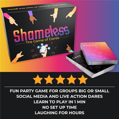 Shameless A Party Game Fun Dares Social Media & Real Life Challenges Adult group - Picture 2 of 5