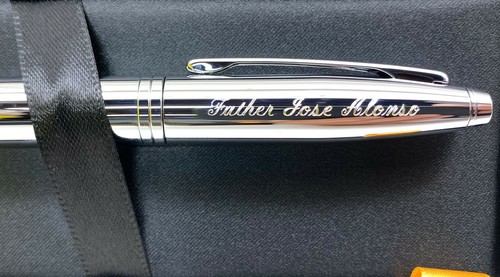 FREE ENGRAVING PERSONALIZED NAME Engraved Cross Calais Pen CHROME BLUE BLACK - Picture 11 of 55