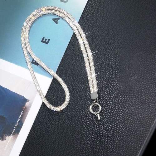 Bright Phone Rhinestone Lanyard Crystal Hanging Strap Phone Accessories - Photo 18 sur 18
