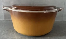 Vintage Pyrex 474-B Brown & Gold Casserole Baking Dish & Lid 1.5 QT 474-B Boho