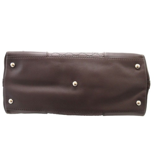 AUTHENTIC GUCCI 257070 Lovely Guccissima Shoulder Bag Brown Leather 0020 - Picture 3 of 8