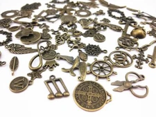 Assorted Charms Antique Bronze Mixed Pendants Jewelry Making Supplies 10pcs