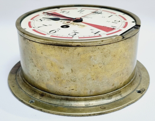 Vintage Smiths Astral Marine Ships Red Segmented Clock - For Parts Only - Picture 16 of 24