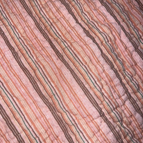 Vtg Company Store  Velvet  And Cotton Log Patchwork Cabin Quilt  84x61” Fall - Picture 12 of 12