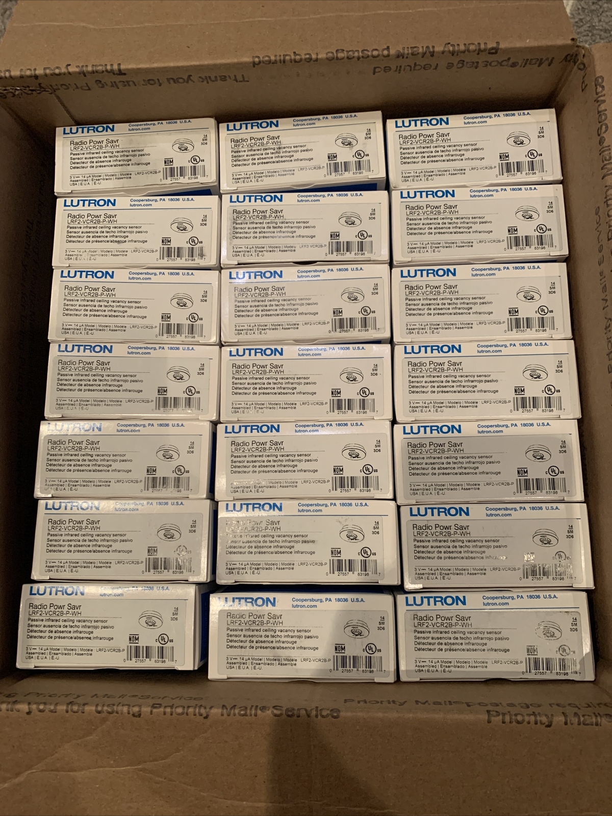 LUTRON LRF2VCR2BPWH Passive Infrared Ceiling Vacancy Sensor Each eBay
