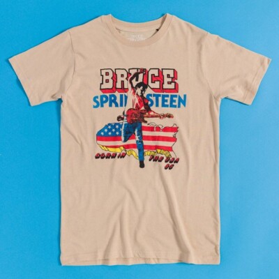 Official Bruce Springsteen '85 Born In The USA Beige Tour T