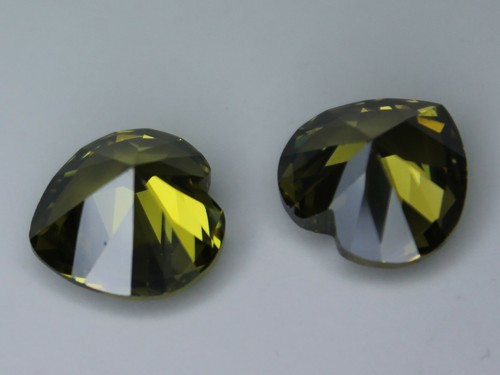 Peridot Green CZ AAA Loose Cubic Zirconia Gemstone Round Oval Square Marquise - Picture 11 of 43