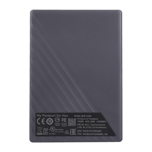 WD My Passport pour Mac Disque Dur Externe 5 To PC Memory Drive Bleu I Bon - Photo 2/2