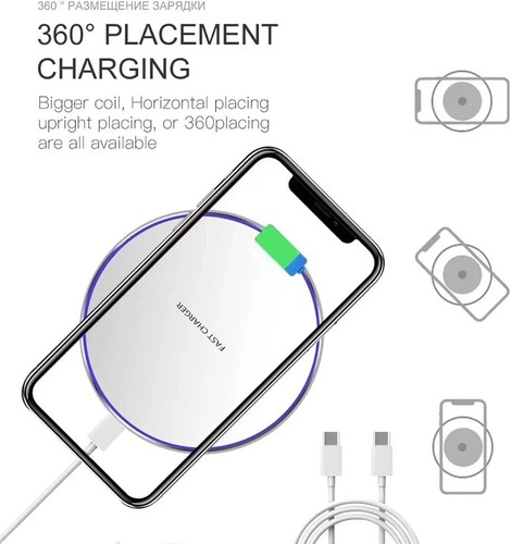 100W Fast Wireless Charger Charging Pad For iPhone 15 14 13 12 11 XS & Samsung - Picture 3 of 15