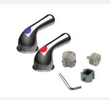 Danco 80022 Universial Ergo Lever Handles with Adapters in Chrome for Sinks NEW