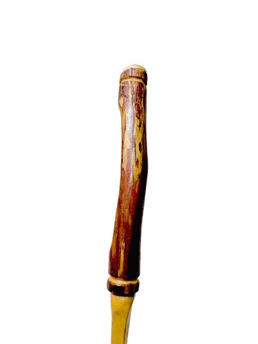 Vintage Hand Carved Strong Solid Oak Primitive Engravable Handle Letter Opener - Picture 8 of 18