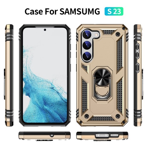 For Samsung S23 A24 A54 Solid Color Bracket Silicone Back Case Phone Case Cover - Picture 3 of 16