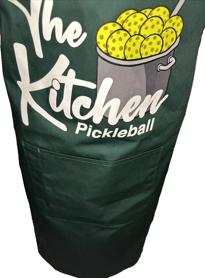Artisan Collection by Reprime Green The Kitchen Pickleball Bib Apron with Pocket - Image 4 of 4