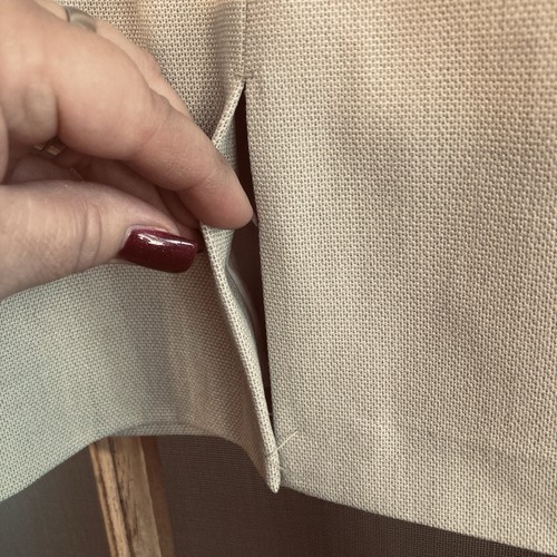 NWT Express Women's Beige Skirt Size 2 (27x21) Kick Pleat Stretch Pockets - Picture 15 of 15