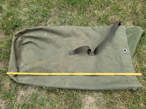 Vintage US Military Heavy Canvas Duffle Bag With Sling Belt Nice - Picture 5 of 11