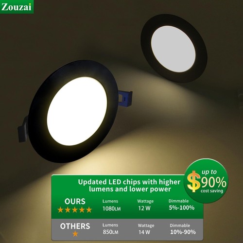 Zouzai 11-Pack 4" 5CCT Ultra-Thin LED Recessed Ceiling Lights 2700K-5000K - Picture 8 of 9