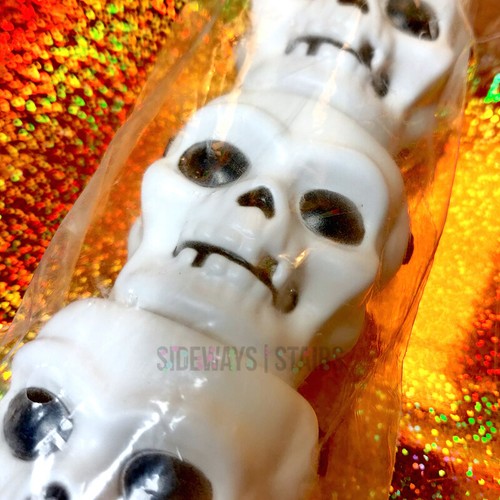MINI CALAVERA CUBOS DULCES Halloween decoración soporte velas truco trato horror - Imagen 5 de 8