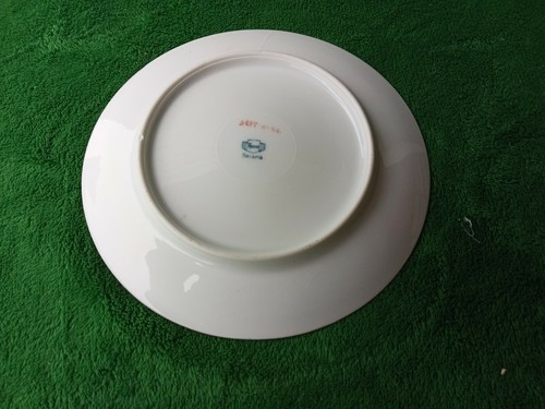 Plato de servir floral vintage antiguo Thomas Bavaria flores azules borde dorado 7" - Imagen 2 de 4