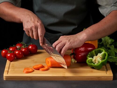 Extra Large Bamboo Kitchen Cutting Board Wood Chopping Board Butcher Block 18x12 - Picture 2 of 3