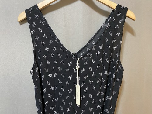 NWT Max Studio Women Sleeveless V-Neck Chiffon Tie Waist Jumpsuit SZ S Black Geo - Picture 3 of 16