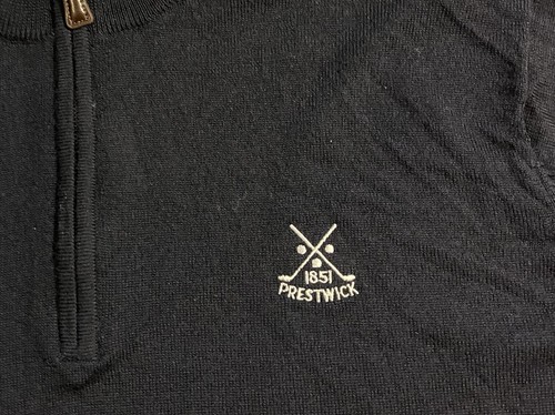 Peter Millar Prestwick 1/4 Zip Golf Sweater Men's Medium Blue - Picture 3 of 12