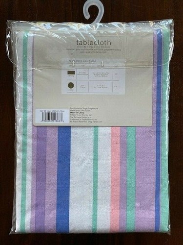 NEW Target Home Oblong PEVA Vinyl Tablecloth 60"x84" - Easter Garden 🌷 - Picture 2 of 2