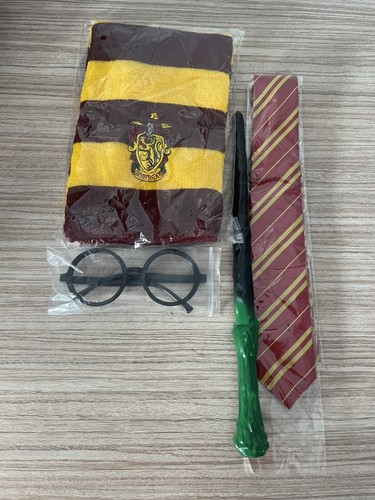 Harry Potter XL Gryffindor Cosplay Costume Cloak Robes Adult Halloween Wand - Picture 16 of 24