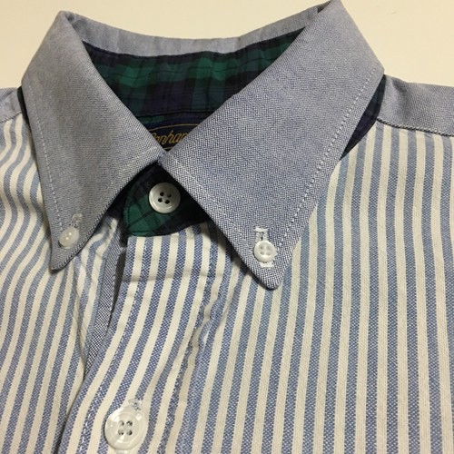 Panhandle Slim Western Shirt Mens L 16.5 Blue White Chambray Cotton Button Front - Picture 6 of 8