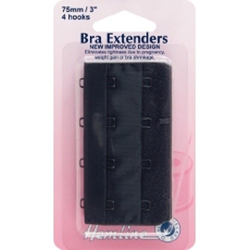 Hemline Bra Back Extenders Black  White or Cream - Choice of Size - Picture 6 of 11