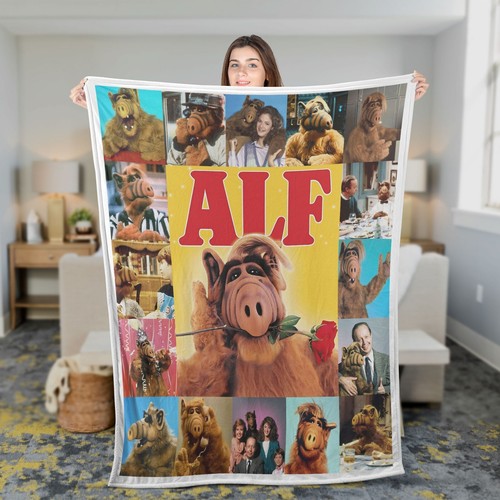 ALF Blankets, Alien Life Form Fleece Sherpa, Gordon Shumway Blankets, ALF Gifts - Picture 3 of 22