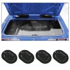 Trunk Floor Drain Plug Plates Covers For 1964-66 GM Chevelle Cutlass Impala 4pcs