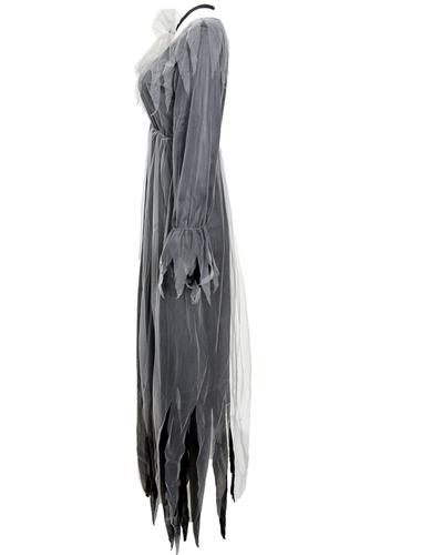 Womens Horror Halloween Costume Ladies Zombie Graveyard Corpse Bride Fancy Dress - Picture 6 of 9
